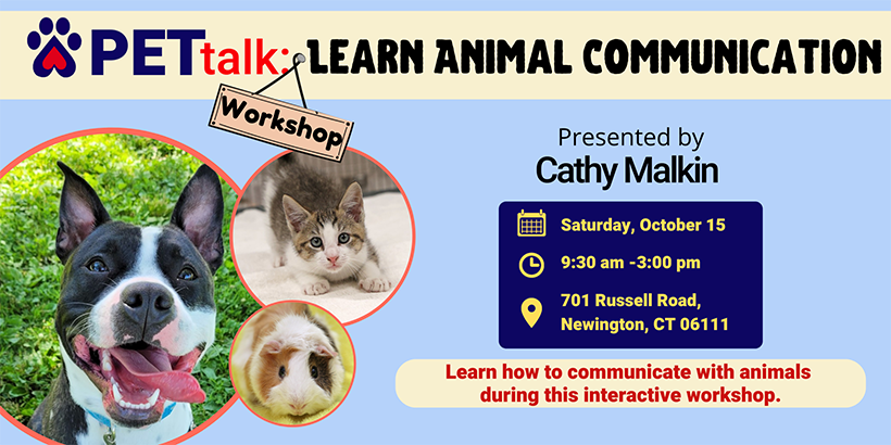 PETtalk: Learn Animal Communication Workshop – Connecticut Humane Society